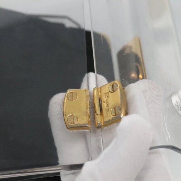 Salvatore Ferragamo Gancini Hand Bag plastic Clear Auth 79216 - Picture 10 of 14